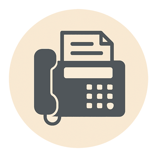 Icône fax — envoyer un fax à My-Defensor