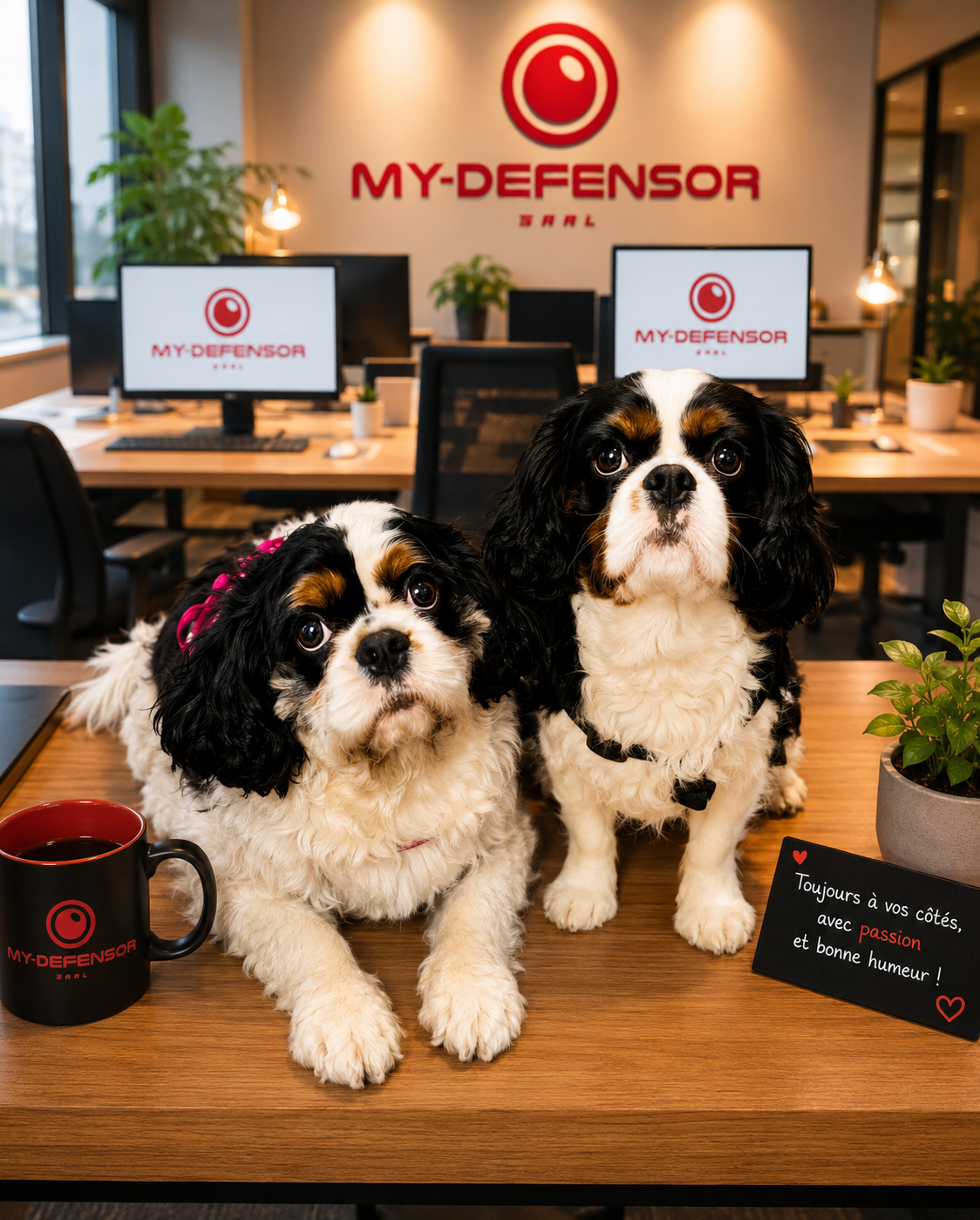 Lady et Charly, mascottes My-Defensor